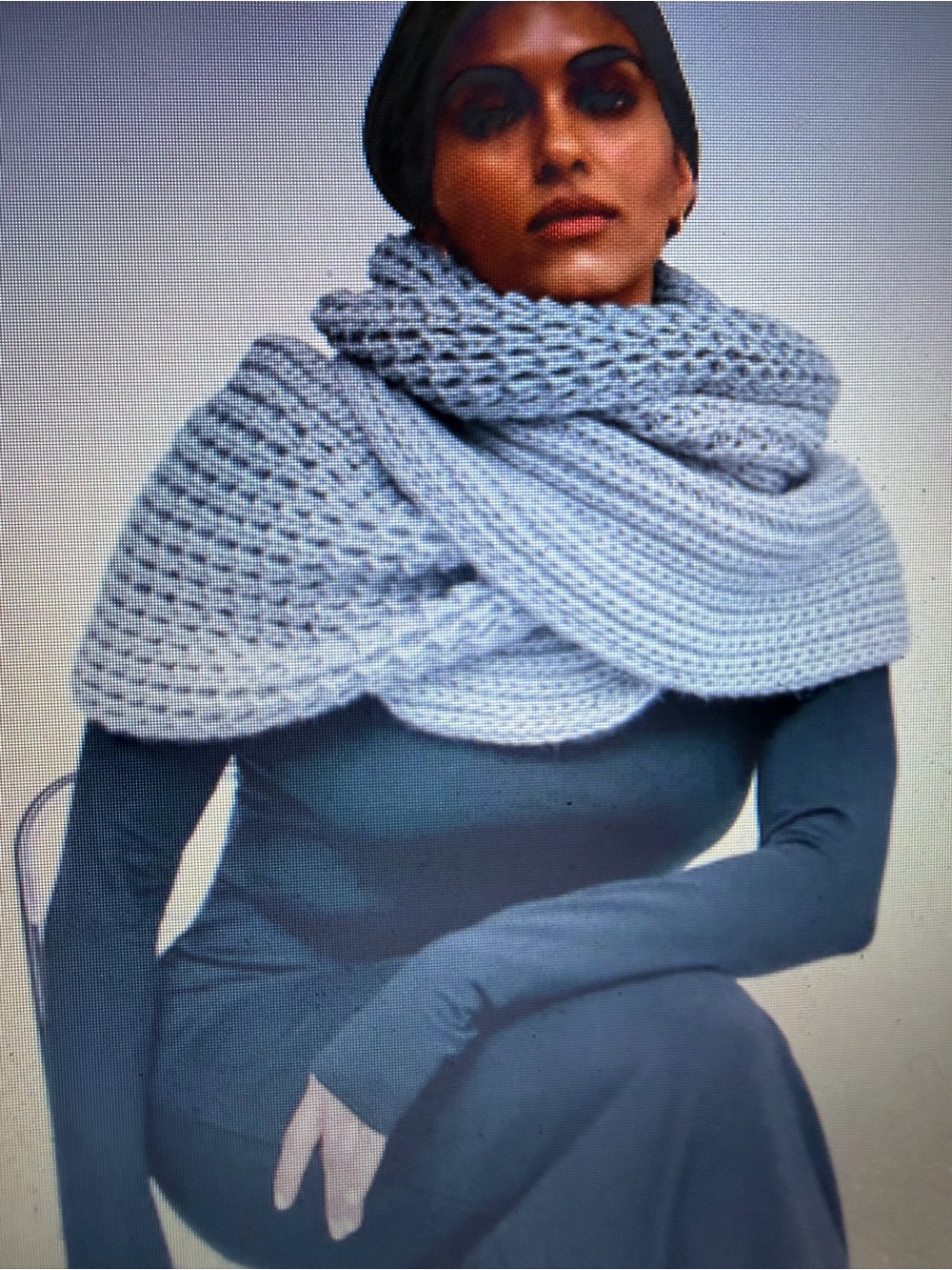 Marcella NYC Cozy Chunky Knit Women's Sweater Scarf